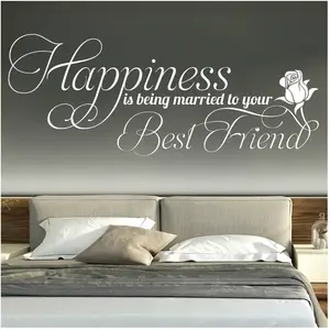 Ambiance-sticker Sticker Happiness is being married to your best friendVendu parambiance-sticker