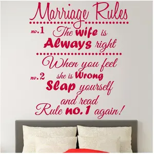 Ambiance-sticker Sticker Marriage rules pas cher