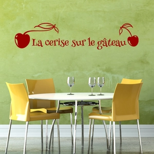 AMBIANCE-STICKER Sticker La cerise sur le gateau pas cher