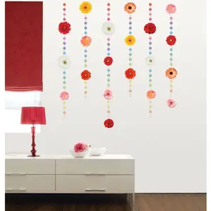 Ambiance-sticker Sticker Variétés de fleurs et petites perles pas cher