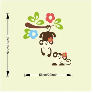 Ambiance-sticker Stickers Singes et FleursVendu parambiance-sticker
