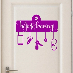 Ambiance-sticker Sticker Before leaving pas cher