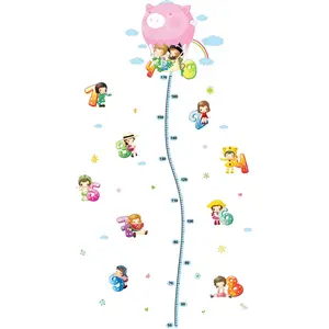 Ambiance-sticker Stickers Toise Enfants avec MontgolfièreVendu parambiance-sticker