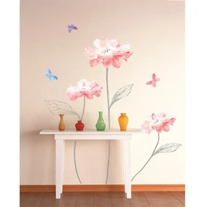 Ambiance-sticker Stickers fleurs roses claires et papillonsVendu parambiance-sticker