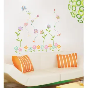 Ambiance-sticker Stickers fleurs de jardin et papillonsVendu parambiance-sticker