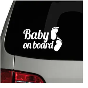 Ambiance-sticker Sticker auto Baby on board et piedsVendu parambiance-sticker