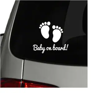 Ambiance-sticker Sticker auto Empreintes de pieds Baby on boardVendu parambiance-sticker