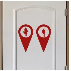 Ambiance-sticker Sticker porte Indication homme et femme pas cher
