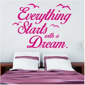Ambiance-sticker Sticker citation Everything starts with a dreamVendu parambiance-sticker