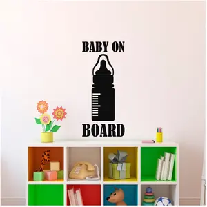 Ambiance-sticker Sticker Baby on board Design biberonVendu parambiance-sticker