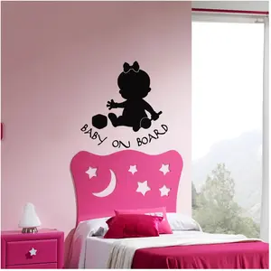 Sticker Baby on board Silhouette filletteVendu parambiance-sticker