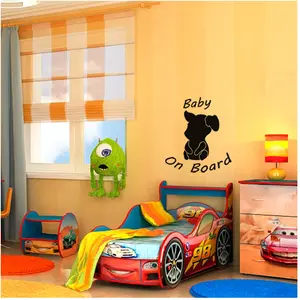 Ambiance-sticker Sticker Baby on board Silhouette Petit cochonVendu parambiance-sticker