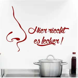 Ambiance-sticker Sticker citation cuisine Hier riecht es lecker !Vendu parambiance-sticker