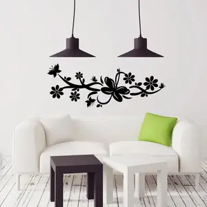 Ambiance-sticker Sticker papillons entourés de fleursVendu parambiance-sticker