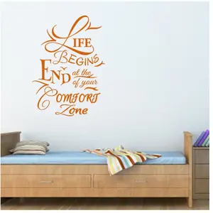 Sticker Life begins at the end of your comfort zoneVendu parambiance-sticker