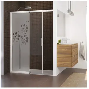 Ambiance-sticker Sticker porte de douche Fleurs artistiquesVendu parambiance-sticker