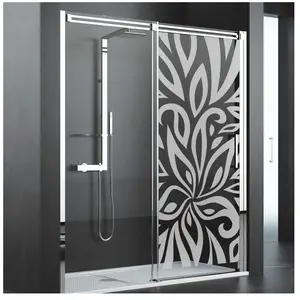 Sticker porte de douche Fleur designVendu parambiance-sticker