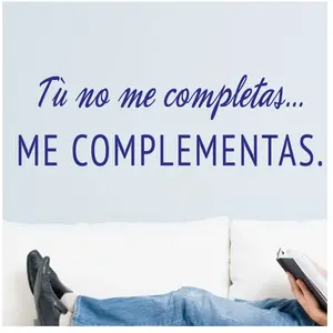 Ambiance-sticker Sticker Citation Espagnol - Tu no me completas...Vendu parambiance-sticker