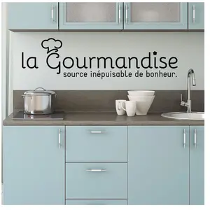 Ambiance-sticker Sticker citation cuisine la gourmandise, source de bonheurVendu parambiance-sticker