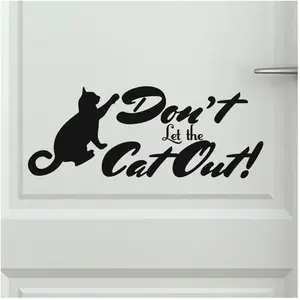 Ambiance-sticker Sticker Don't let the cat outVendu parambiance-sticker
