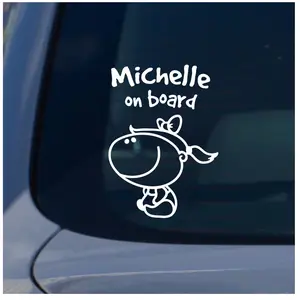 Ambiance-sticker Sticker Baby on board Personnalisable filleVendu parambiance-sticker