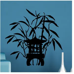 Ambiance-sticker Sticker temple et bambou pas cher