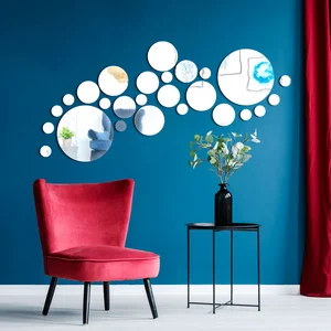 AMBIANCE-STICKER 26 stickers miroirs ronds - Autocollants stickers adhésifs effet miroirVendu parambiance-sticker
