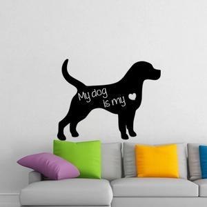 Ambiance-sticker Sticker Ardoise Silhouette chien pas cher