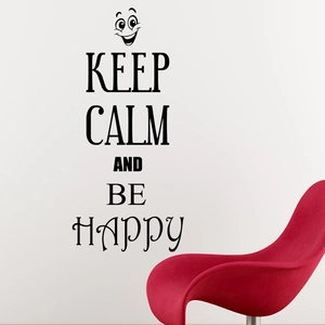 Ambiance-sticker Sticker Keep calm and be happyVendu parambiance-sticker