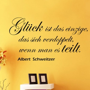 Ambiance-sticker Sticker Glück Teilt - Albert SchweitzerVendu parambiance-sticker