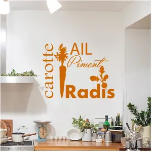 Ambiance-sticker Sticker citation cuisine Carotte, ail, radisVendu parambiance-sticker