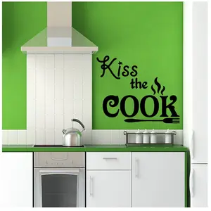 Ambiance-sticker Sticker citation cuisine Kiss the cookVendu parambiance-sticker