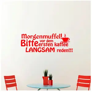 Ambiance-sticker Sticker citation cuisine Morgenmuffel! Bitte vor demVendu parambiance-sticker