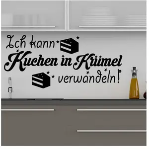 Ambiance-sticker Sticker citation cuisine Ich kann kuchenVendu parambiance-sticker