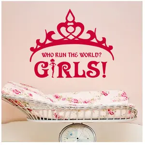 Ambiance-sticker Sticker citation who run the world? Girls!Vendu parambiance-sticker