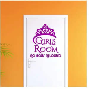 Ambiance-sticker Sticker porte citation girls room no boys allowedVendu parambiance-sticker