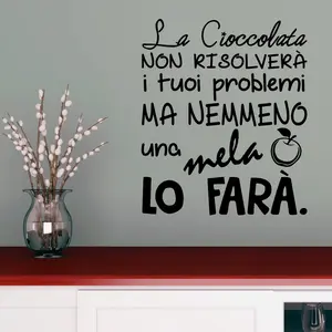 Ambiance-sticker Sticker citation La cioccolata non risolvera i tuoi problemi ...Vendu parambiance-sticker