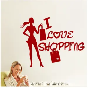 Ambiance-sticker Sticker I love shoppingVendu parambiance-sticker
