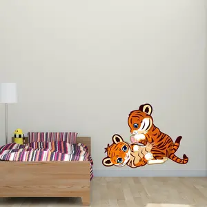 Ambiance-sticker Sticker animal tigres joueurs pas cher
