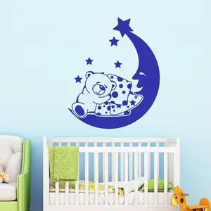 Ambiance-sticker Sticker Nounours fait dodo avec la luneVendu parambiance-sticker