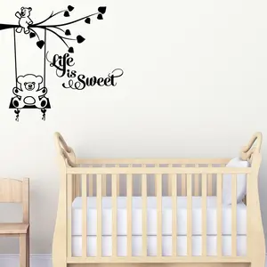 Ambiance-sticker Sticker chambre enfant citation life is sweetVendu parambiance-sticker