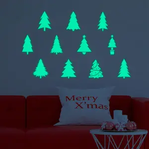 Ambiance-sticker Stickers 10 sapins de noël phosphorescentsVendu parambiance-sticker