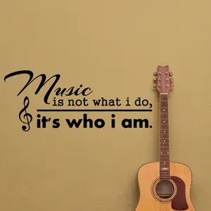 Ambiance-sticker Sticker Music is not what i do pas cher