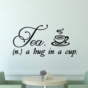 Ambiance-sticker Sticker citation Tea a hug in a cup pas cher