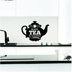 Sticker cuisine Black tea for breakfastVendu parambiance-sticker