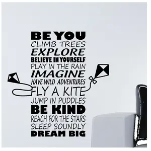 Ambiance-sticker Sticker Be you ... be kind ... dream bigVendu parambiance-sticker
