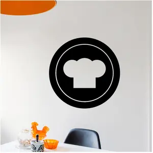 Sticker cuisine Toque sur une assietteVendu parambiance-sticker