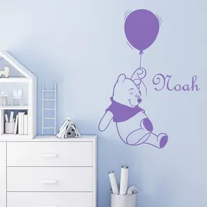 Ambiance-sticker Sticker prénom personnalisable L'ourson voleVendu parambiance-sticker
