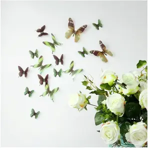 Ambiance-sticker Papillons 3D verts - 18 stickers papillons 3D authentiquesVendu parambiance-sticker