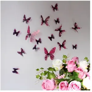 Papillons 3D roses - 18 stickers papillons 3D authentiquesVendu parambiance-sticker